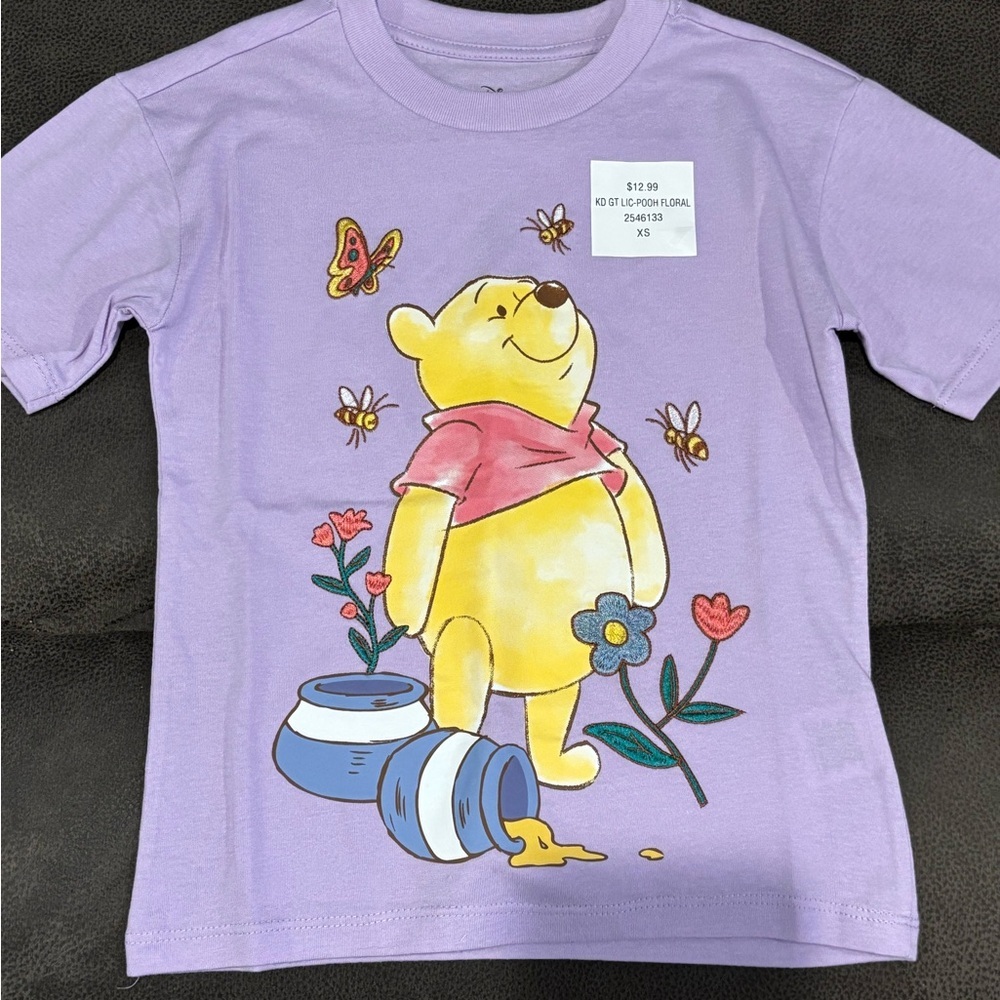 Disney Winnie the Pooh Lavender Kids T-Shirt